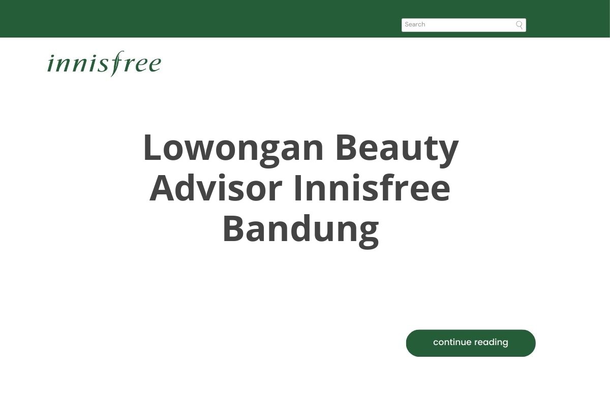 Lowongan Beauty Advisor Innisfree Bandung