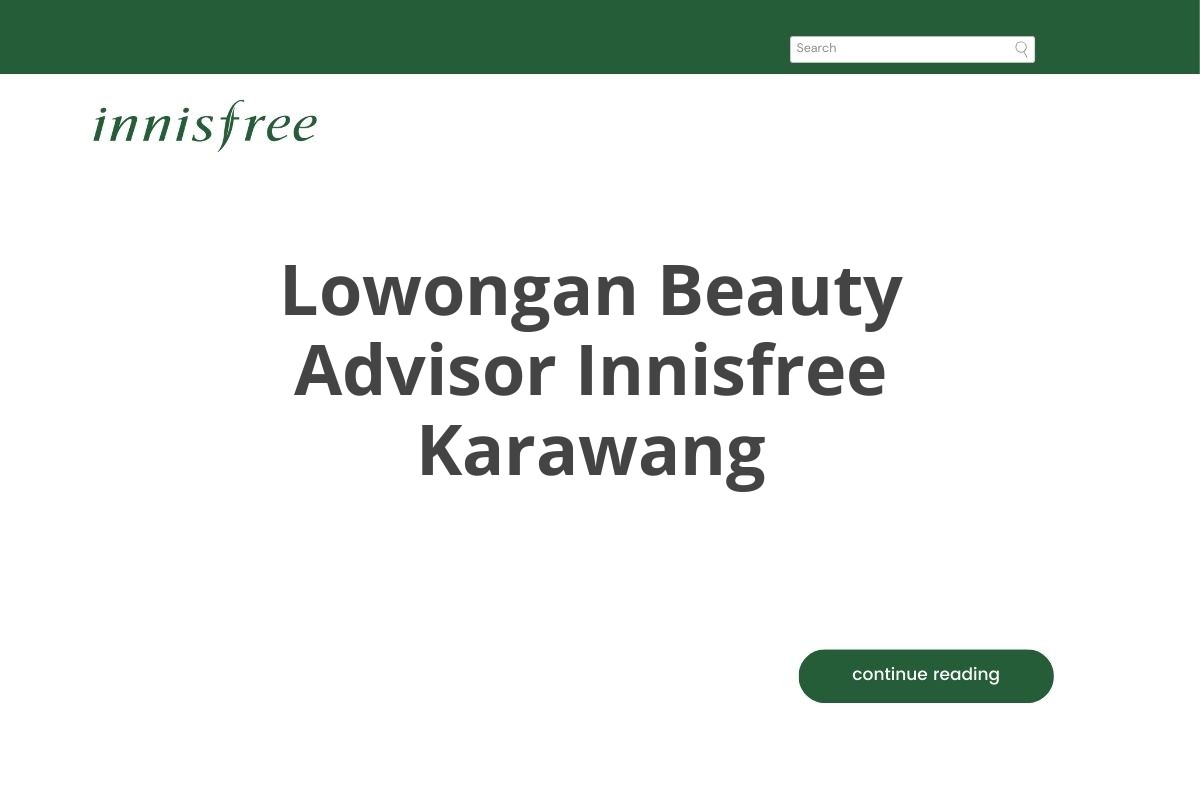 Lowongan Beauty Advisor Innisfree Karawang