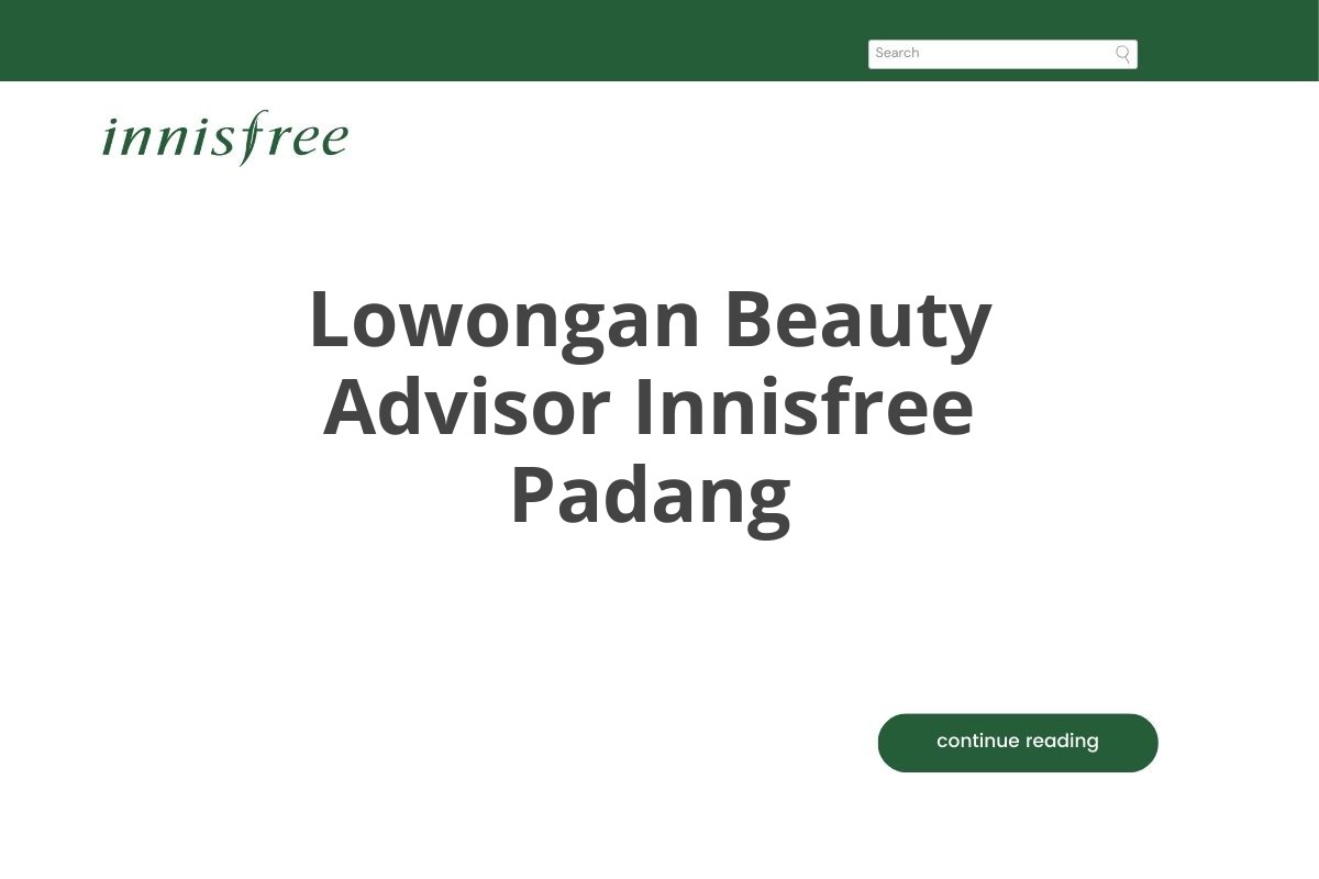 Lowongan Beauty Advisor Innisfree Padang