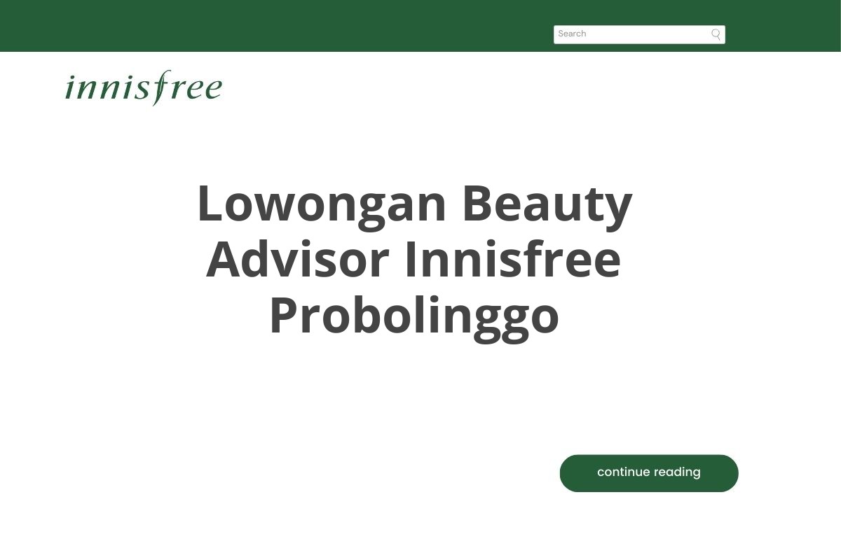 Lowongan Beauty Advisor Innisfree Probolinggo