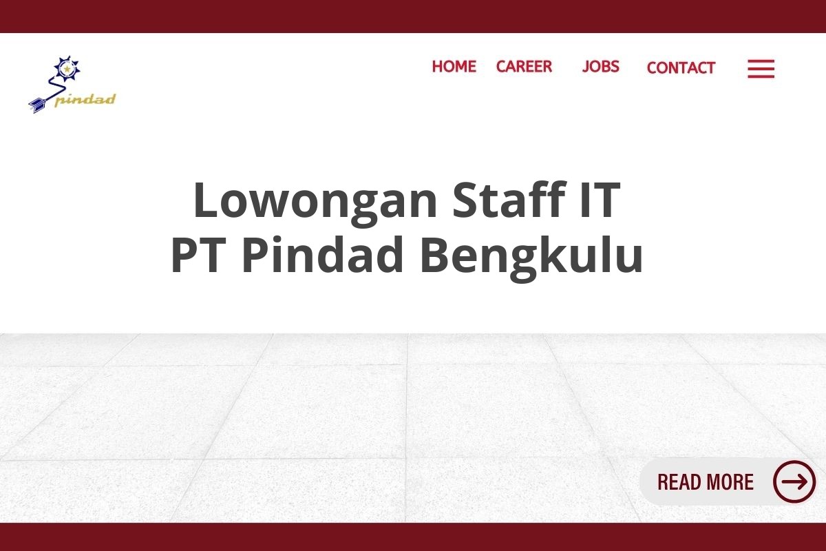 Lowongan Staff IT PT Pindad Bengkulu