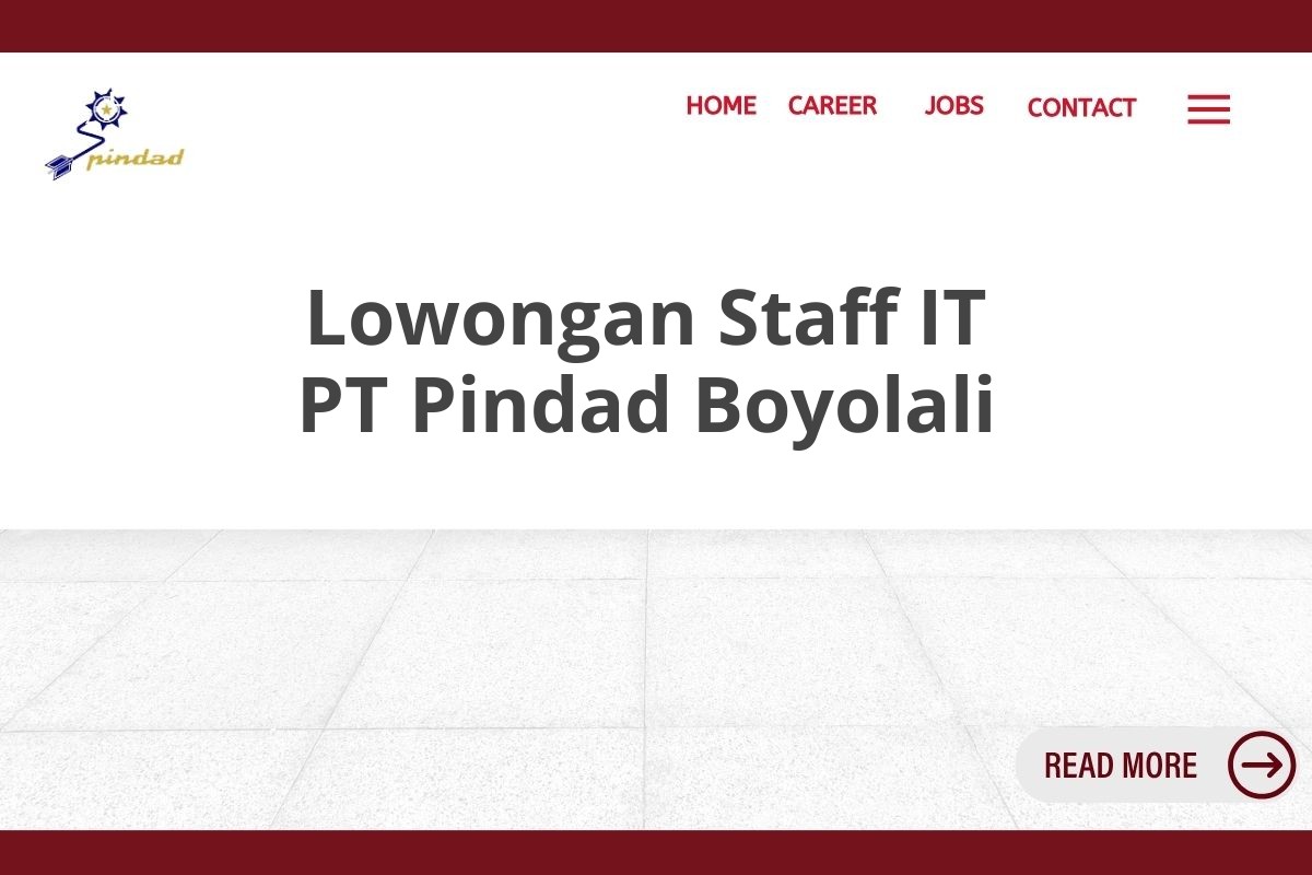 Lowongan Staff IT PT Pindad Boyolali