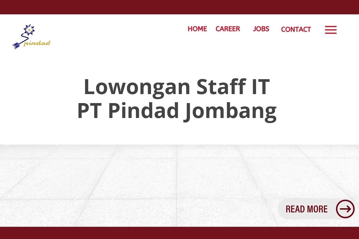 Lowongan Staff IT PT Pindad Jombang