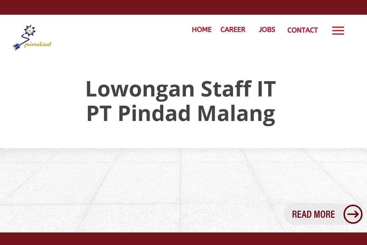 Lowongan Staff IT PT Pindad Malang