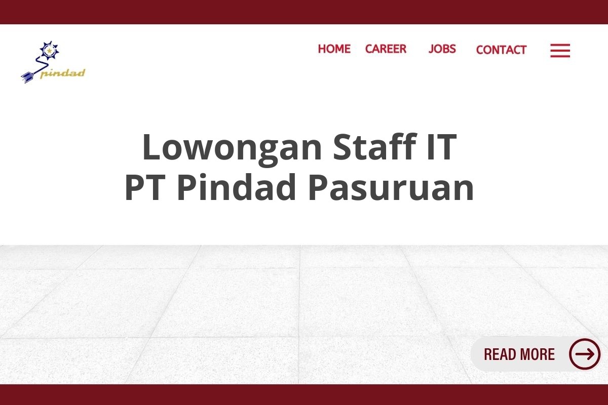 Lowongan Staff IT PT Pindad Pasuruan