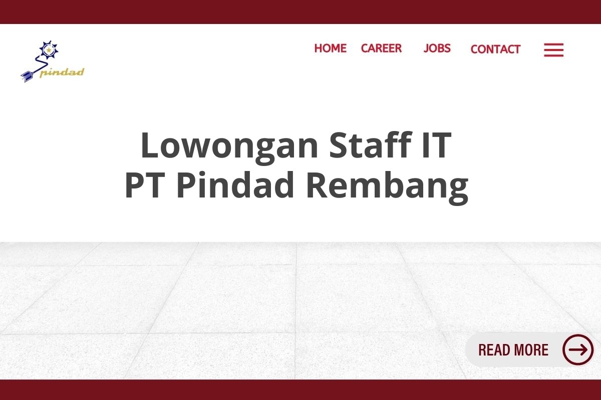 Lowongan Staff IT PT Pindad Rembang