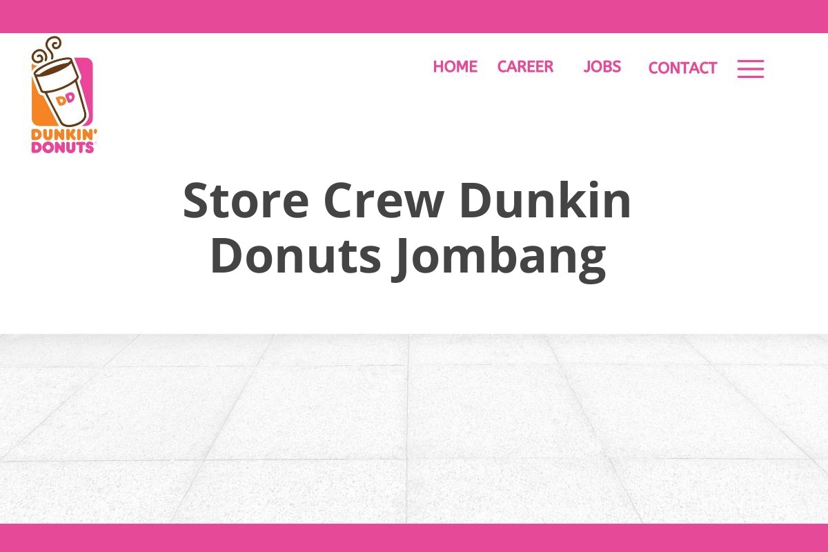 Store Crew Dunkin Donuts Jombang